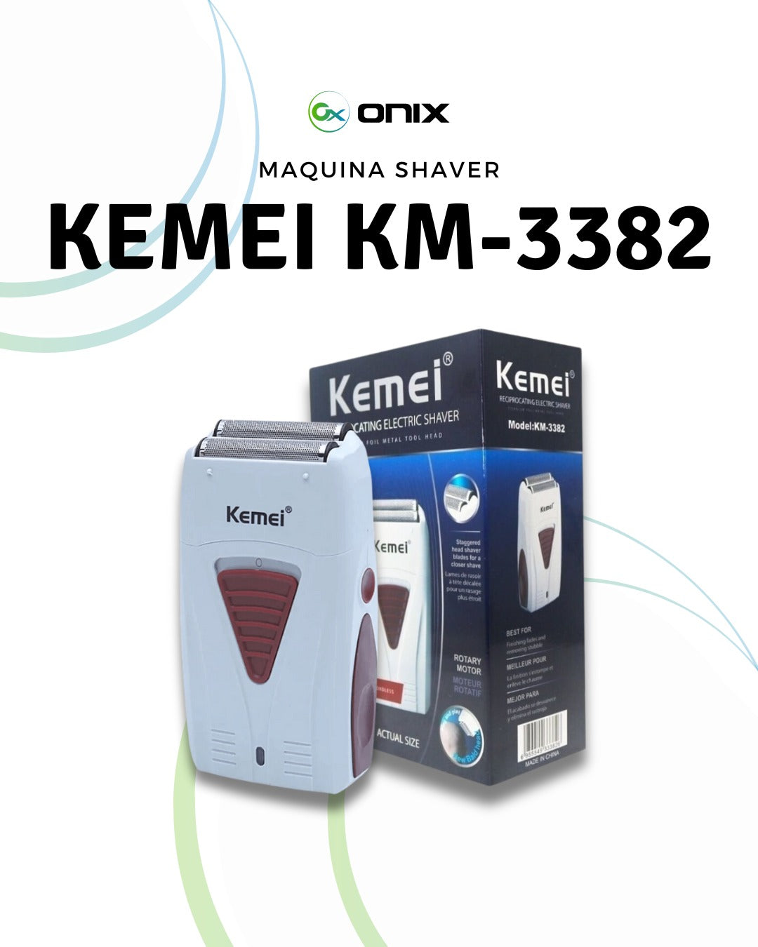 MAQUINA AFEITAR SHAVER KEMEI KM-3382