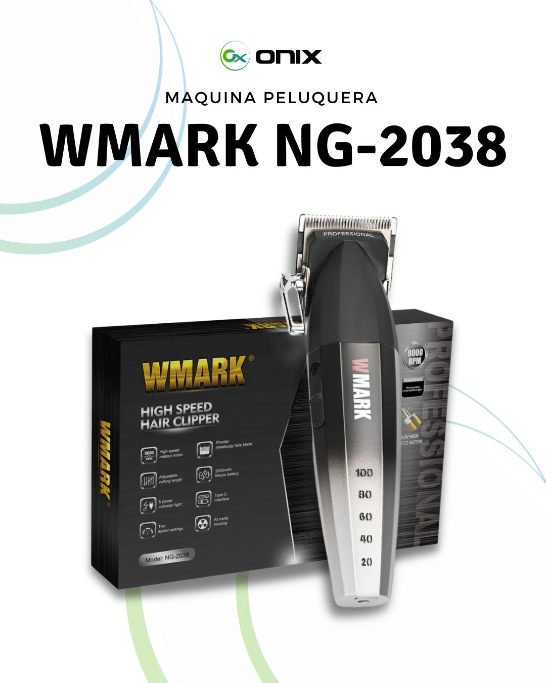 MÁQUINA CORTAR CABELLO PROFESIONAL WMARK NG - 2038