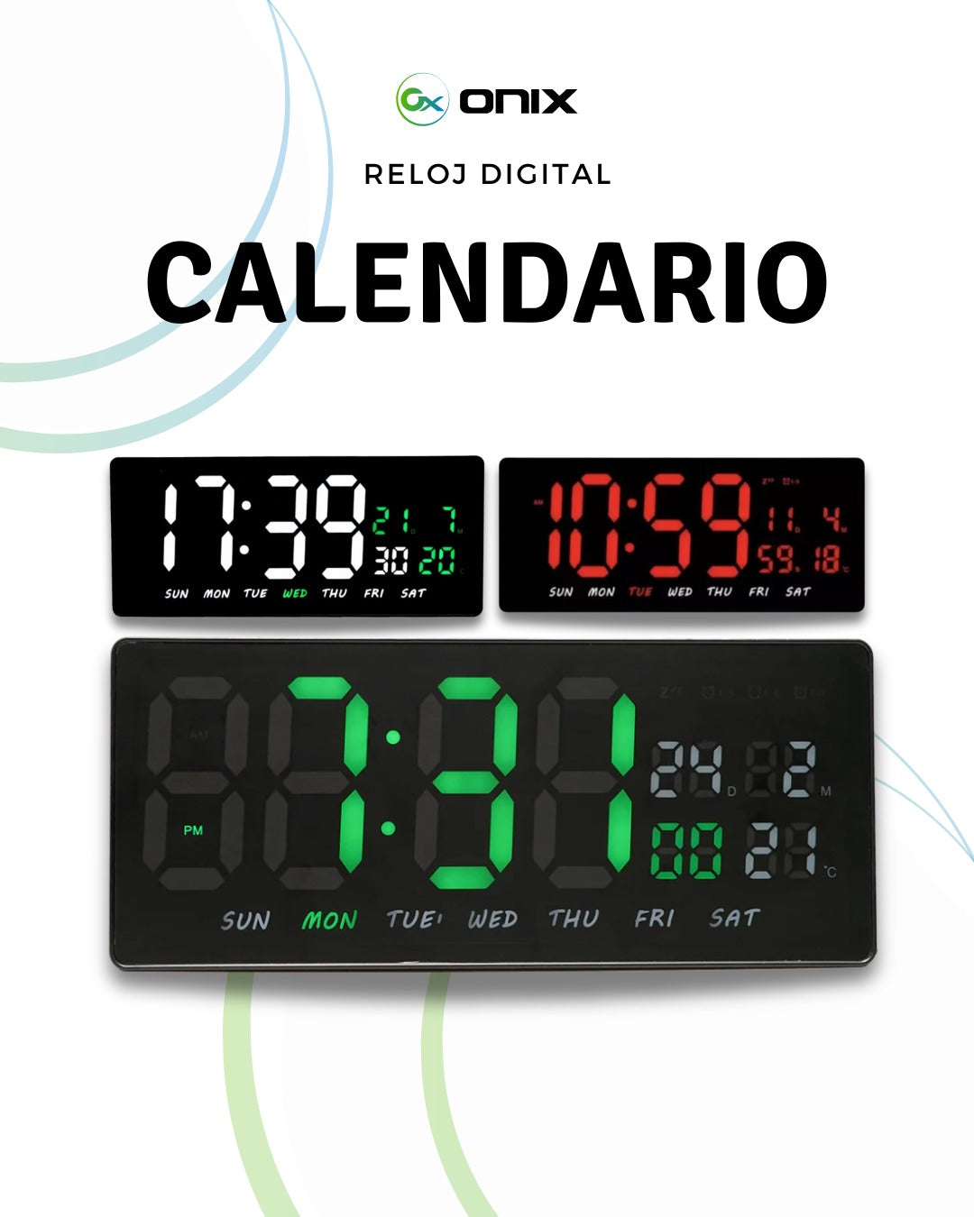 RELOJ DIGITAL LED CALENDARIO