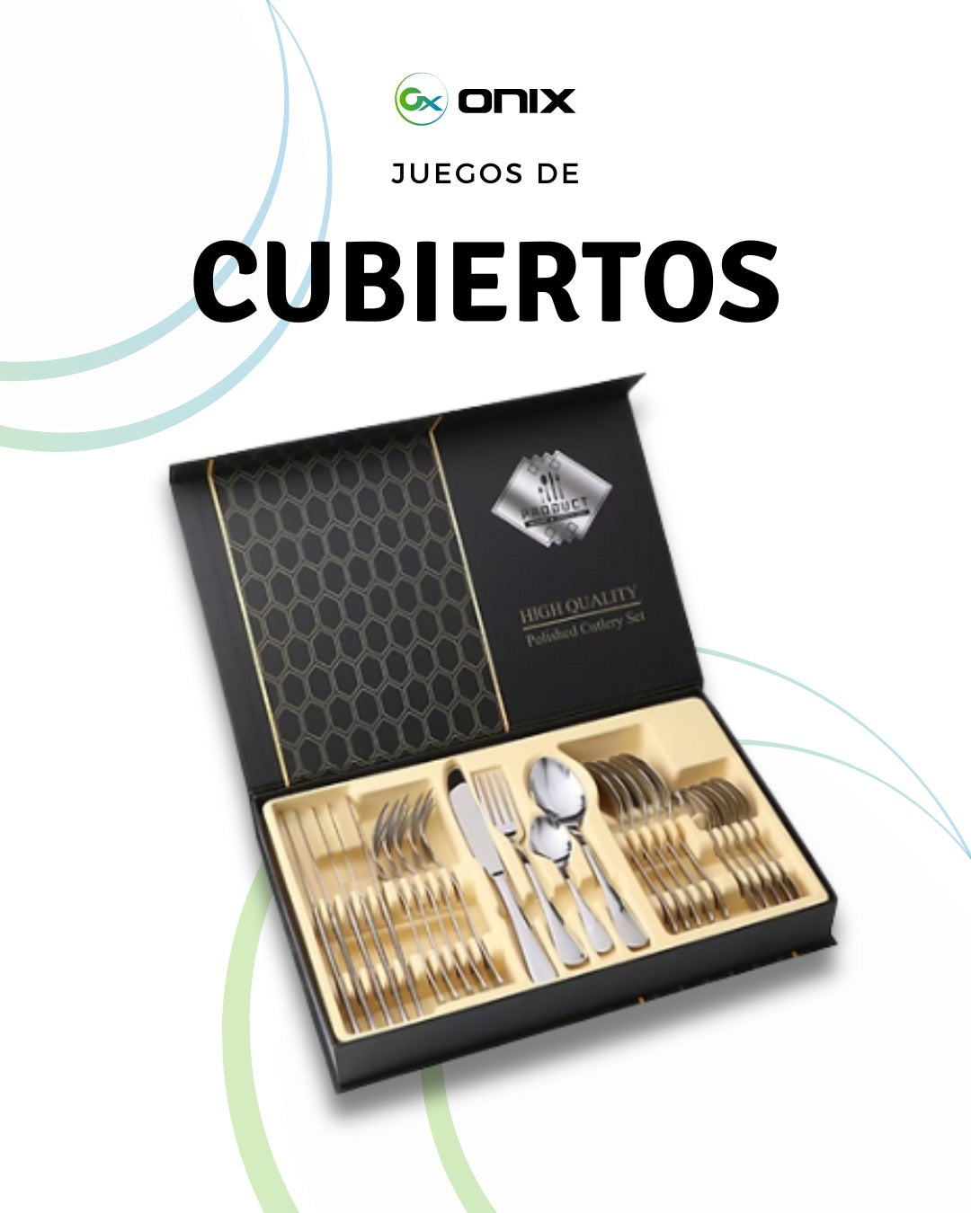 JUEGO DE CUBIERTOS ACERO INOXIDABLE 24PCS