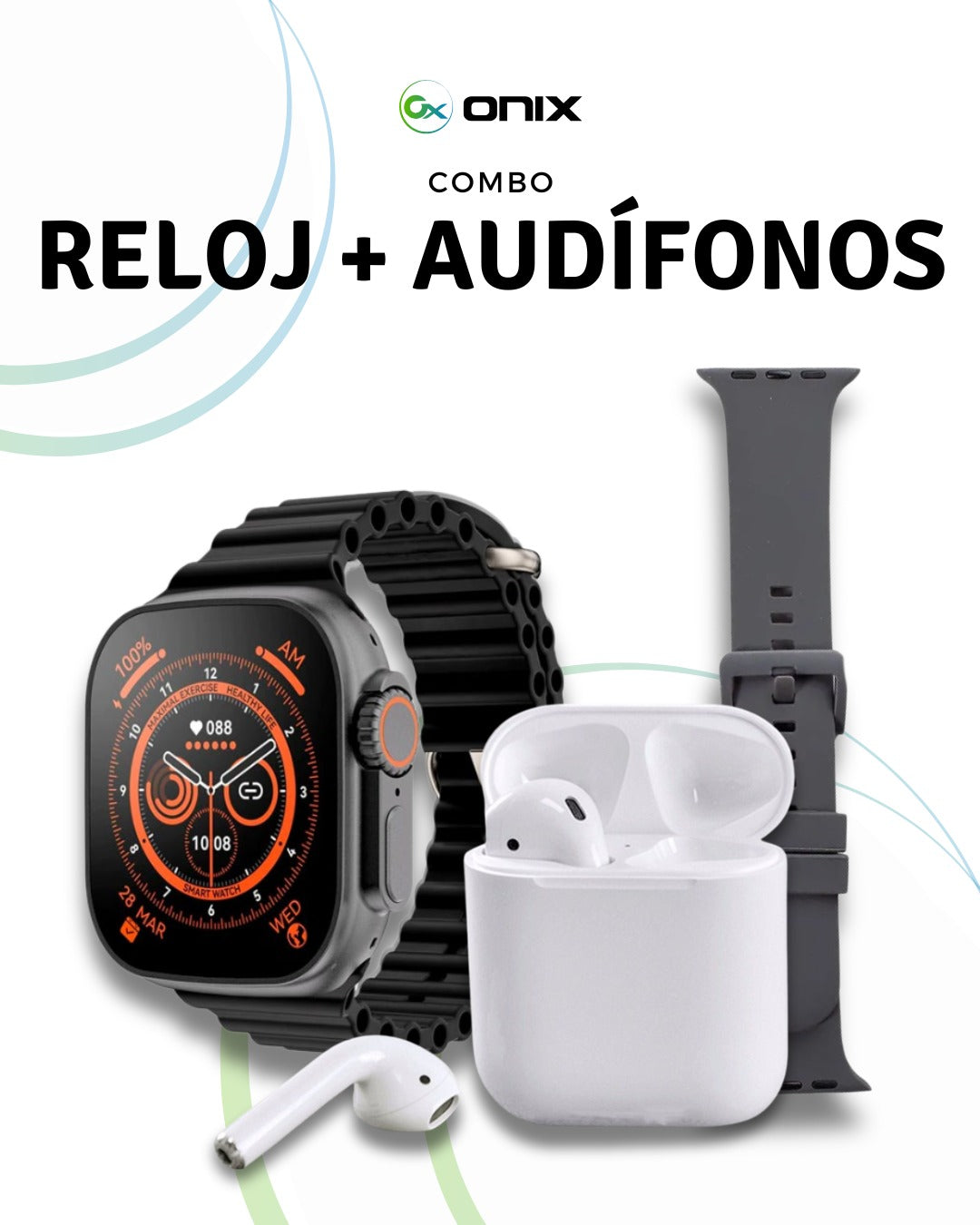 COMBO SMART WATCH + AUDIFONO