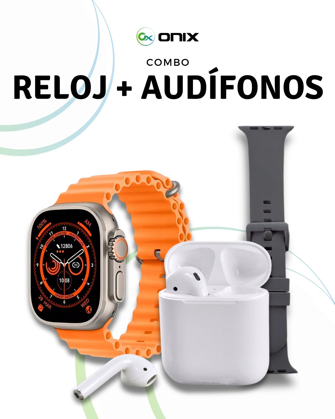 COMBO SMART WATCH + AUDIFONO